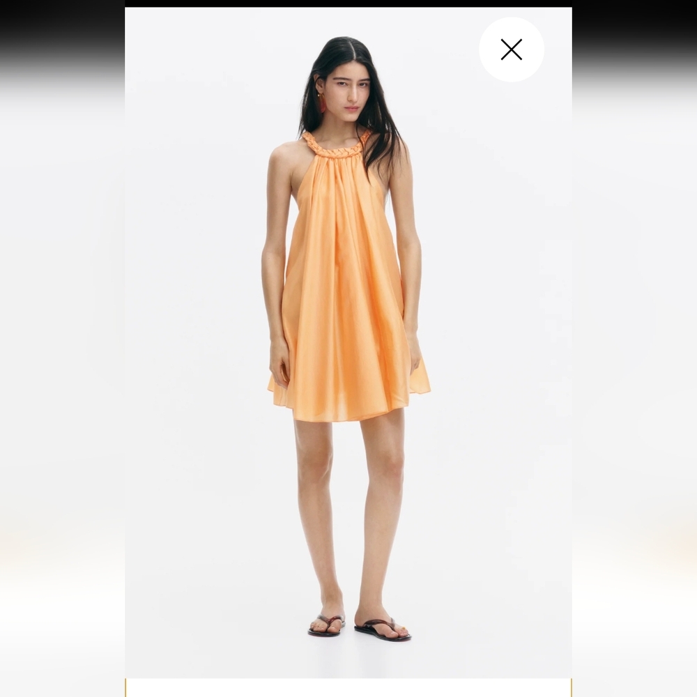 H&M EDITION Braided-Detail Mini Dress size M